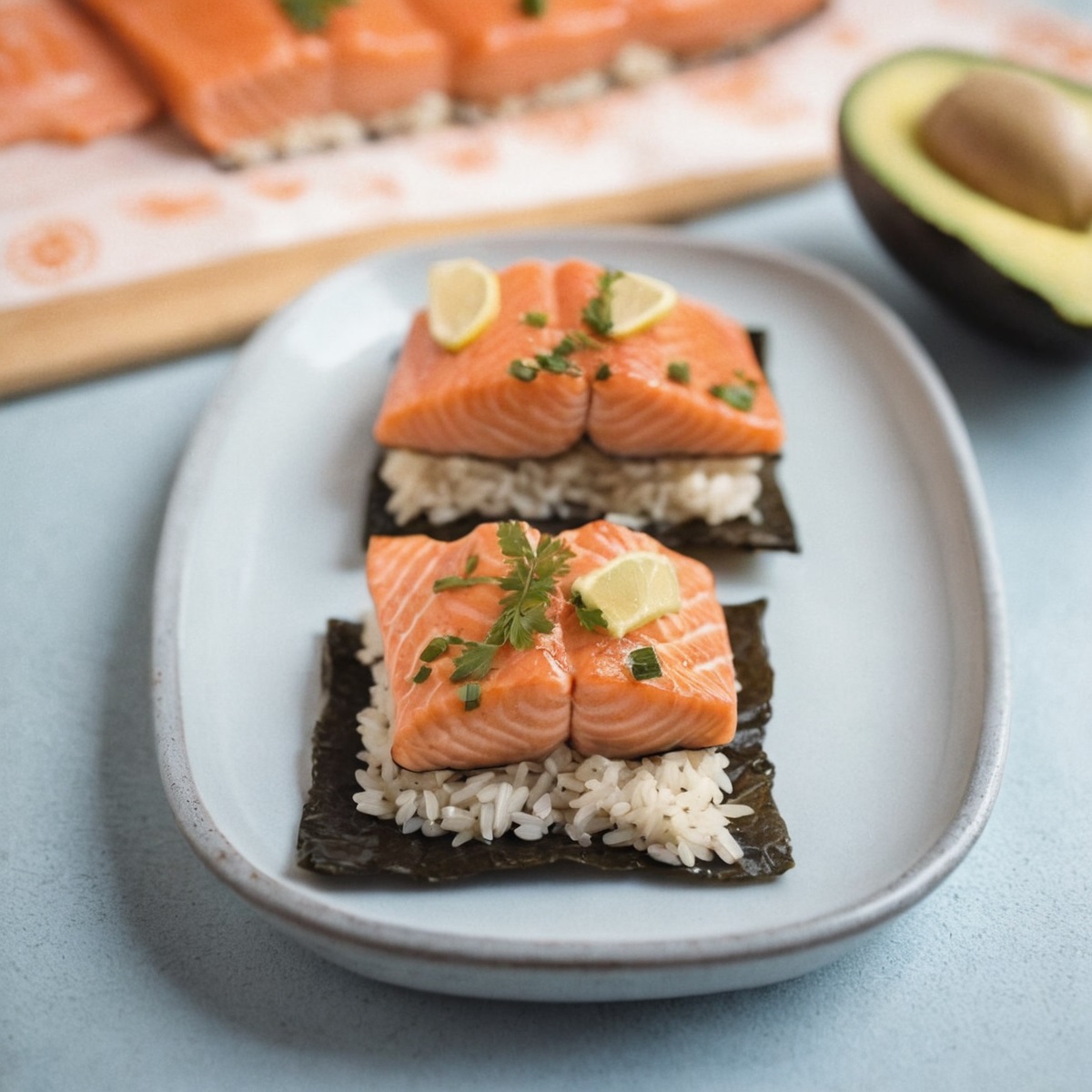 bake salmon sushi recipe