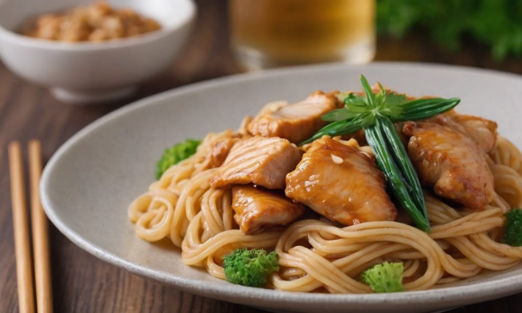 slow cooker honey soy chicken noodles