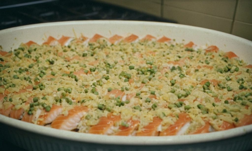 salmon sushi bake