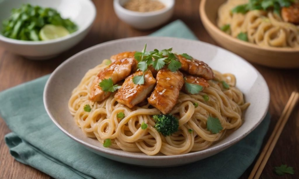 Honey Garlic Chicken Noodles