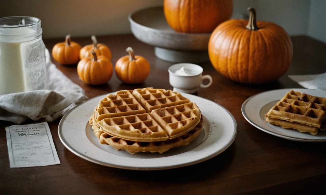 pumpkin pecan waffles