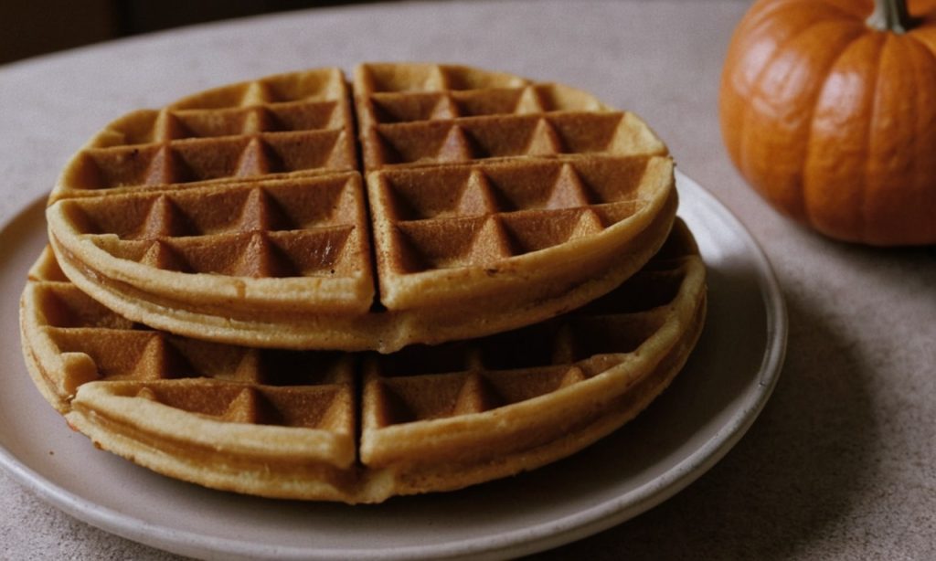 pumpkin pecan waffles