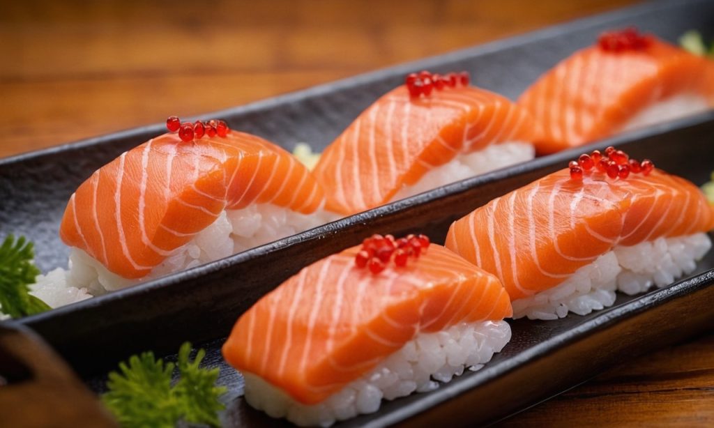 salmon nigiri