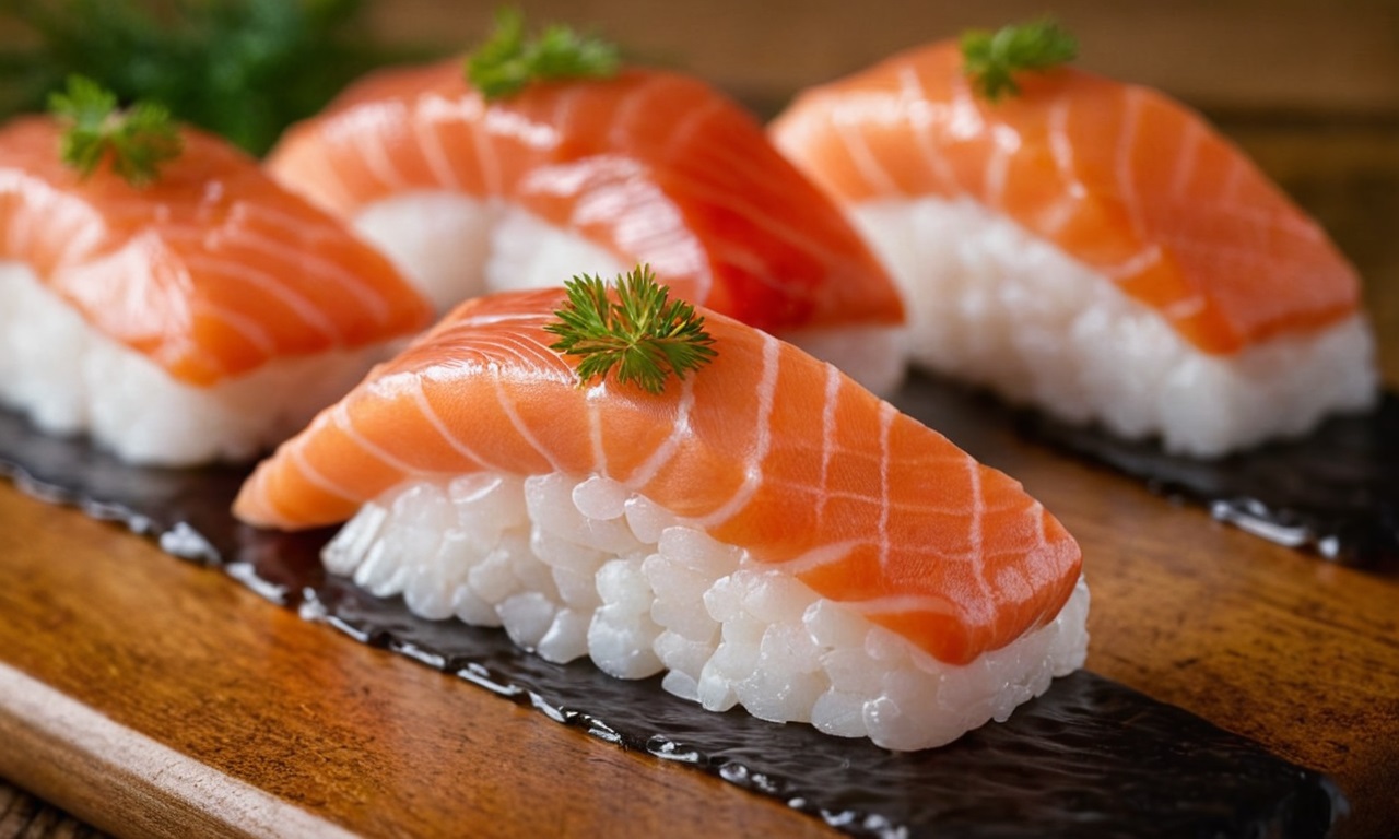 salmon nigiri