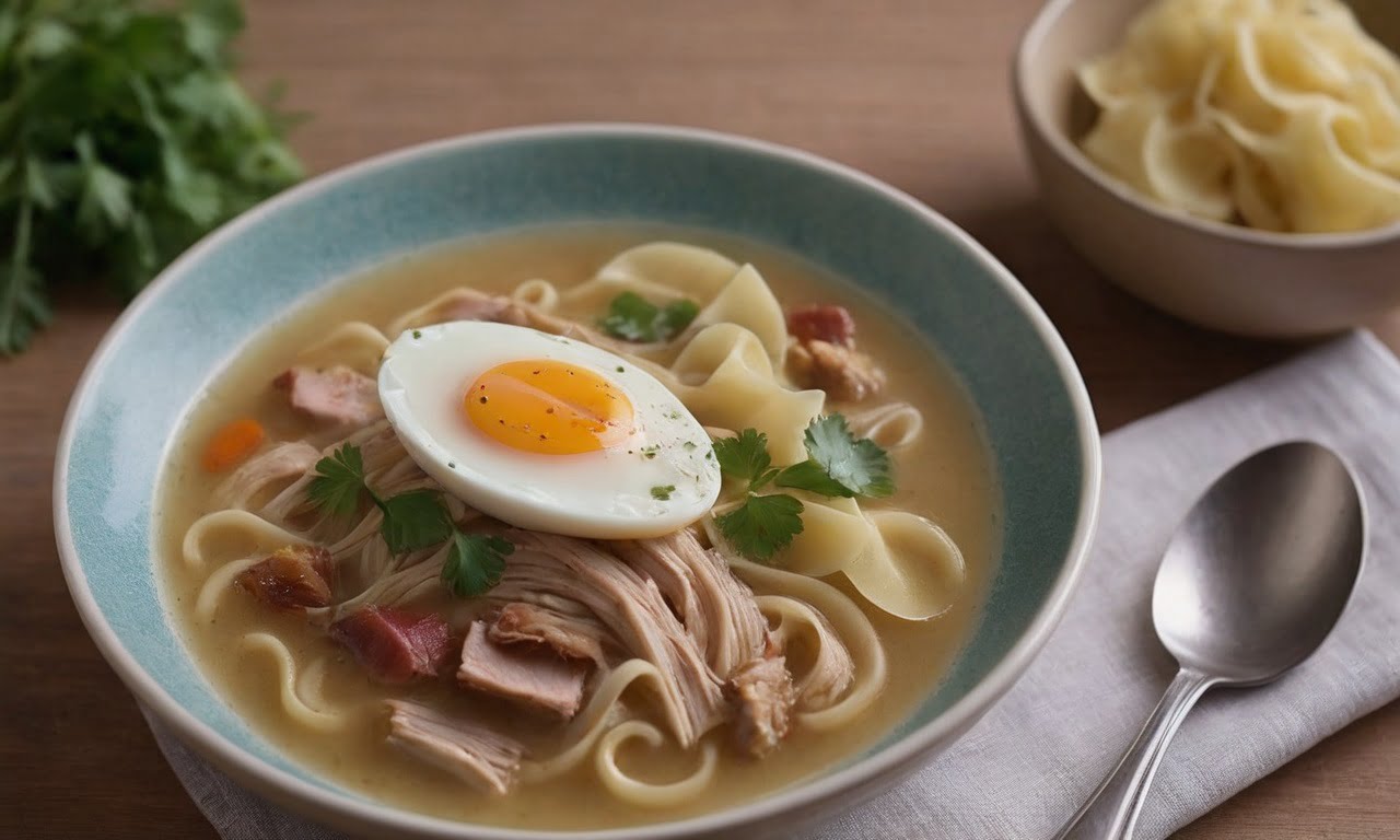 smoked chicken noodle soup