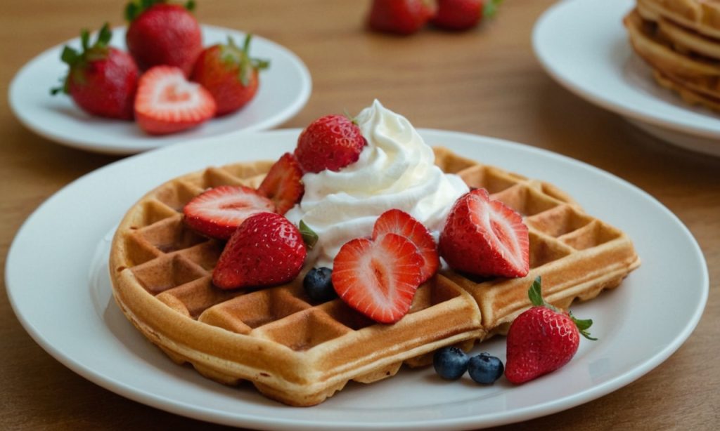 strawberry waffles