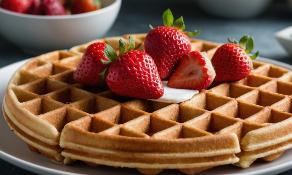 strawberry waffles