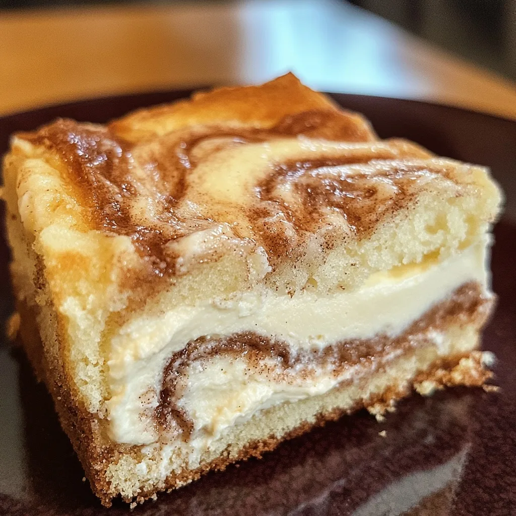 Cinnamon Roll Gooey Butter Cake with Lava-Flow Cream Cheese Filling